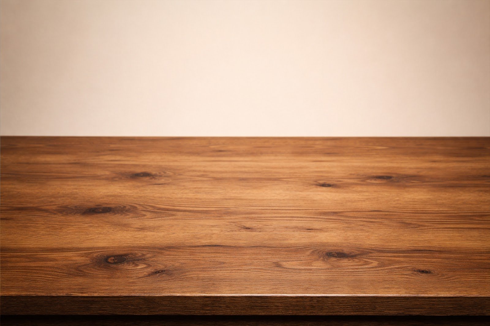 Wooden Table Surface Mockup with Rich Grain and Dark Knots – High Resolution Rustic Background Download