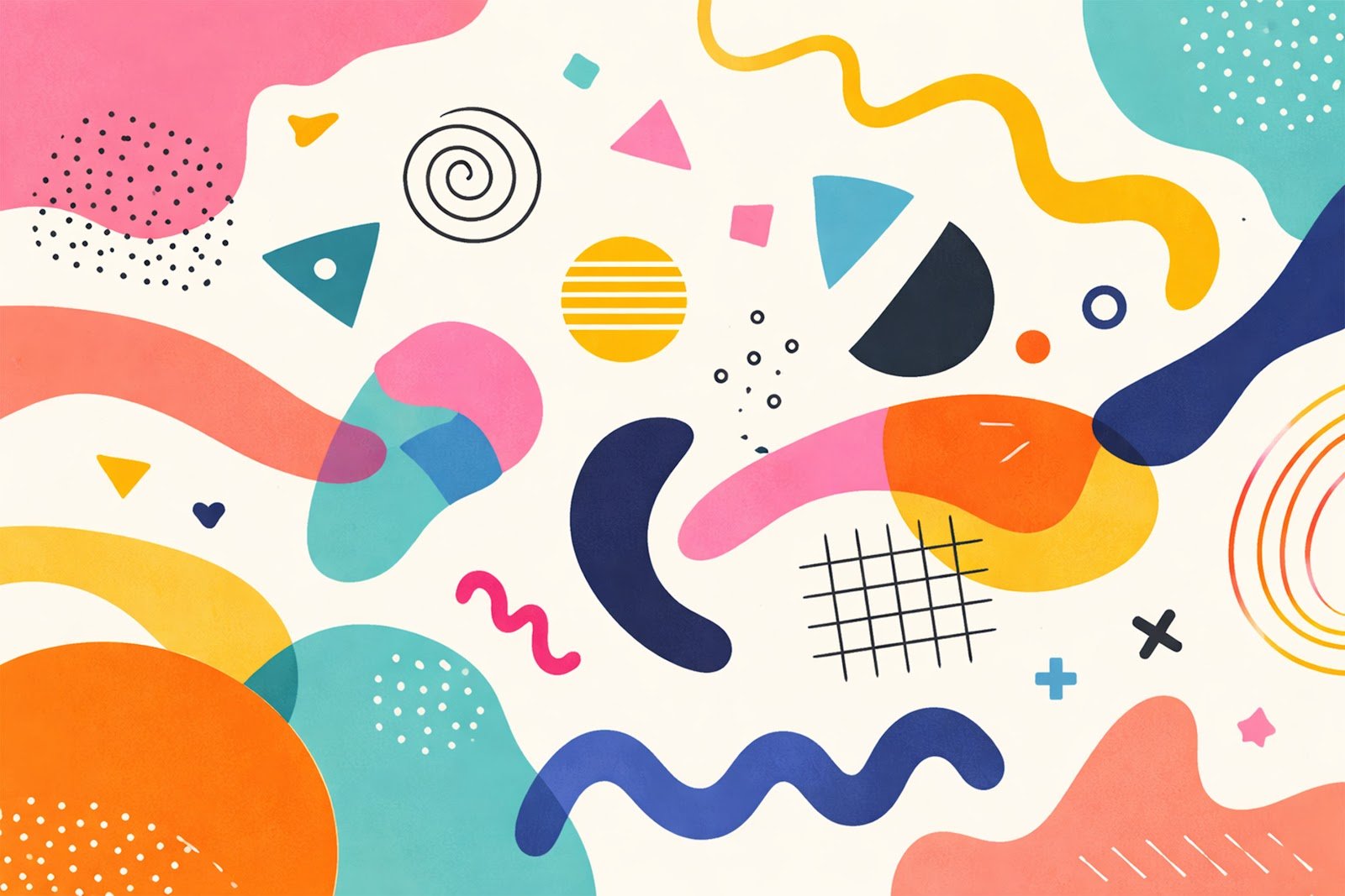 Abstract Typography Shapes Background – Creative Letterform Design Free Download