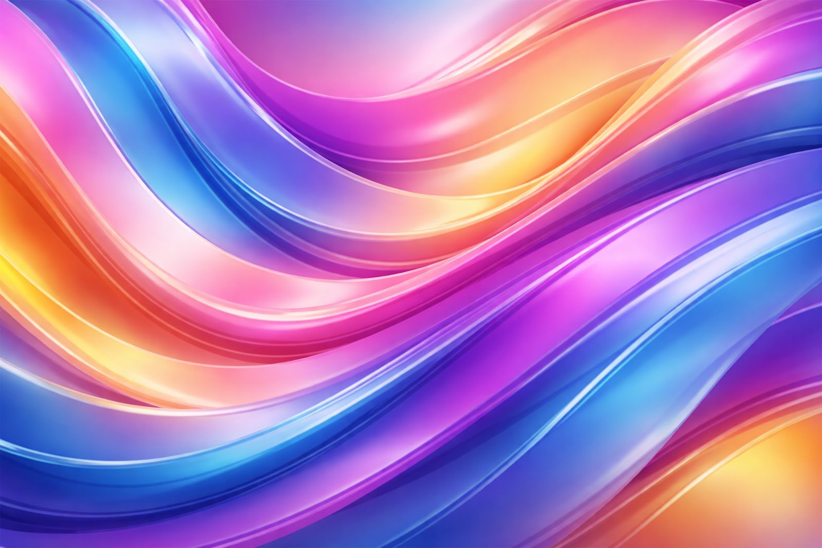 Smooth Wavy 3D Ribbons Background – High-Resolution Download