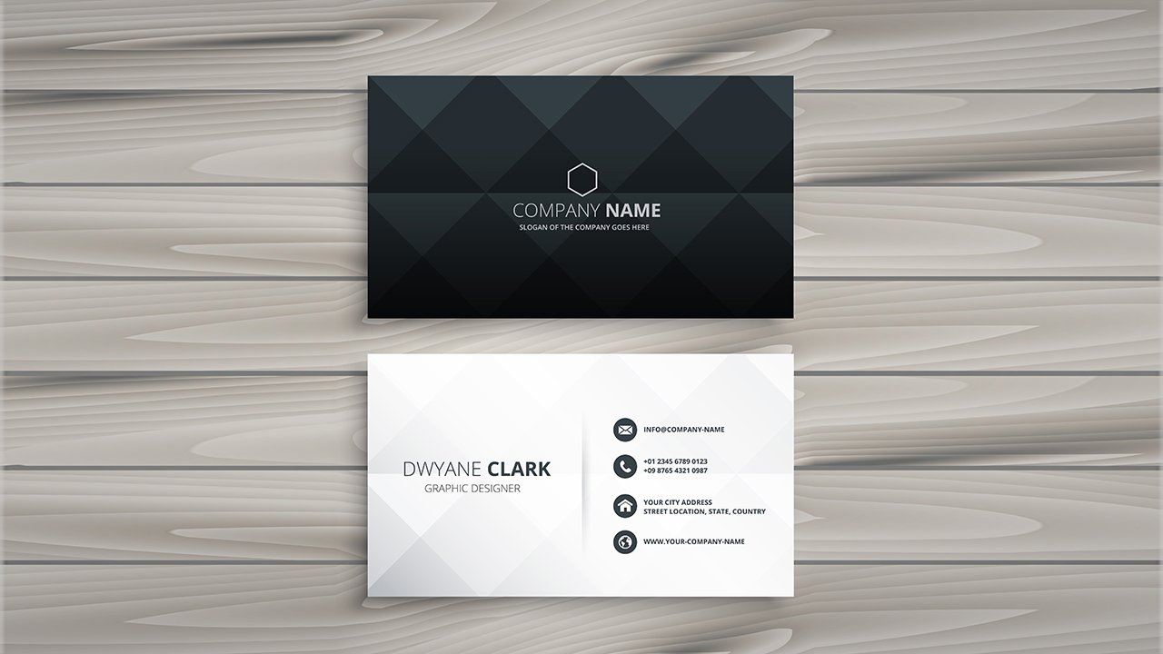 Modern black white business card design – Ai Free Download