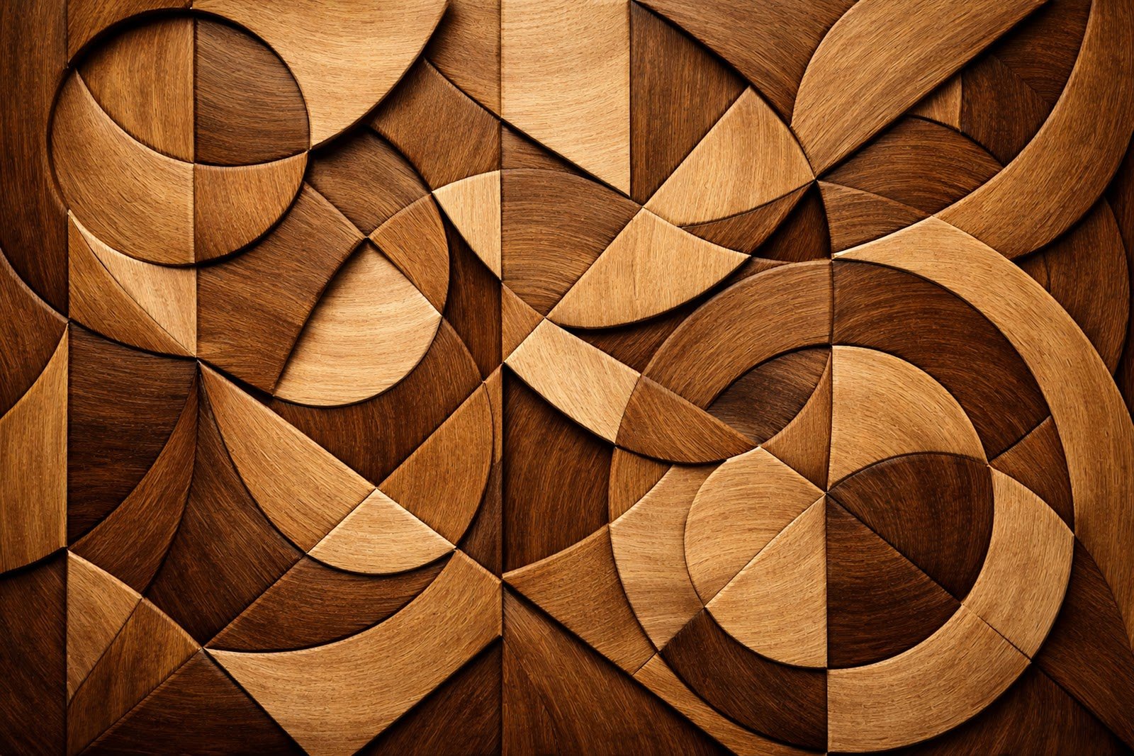 Abstract Carved Geometric Wood Texture Background – Modern Wooden Design HD