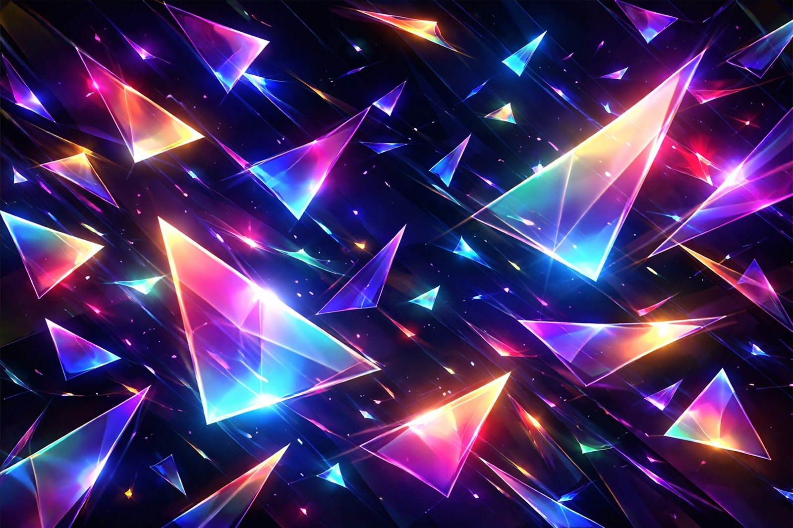 Scattered Prism Shards Geometric Background – Abstract Crystal Shatter Pattern High-Resolution Download