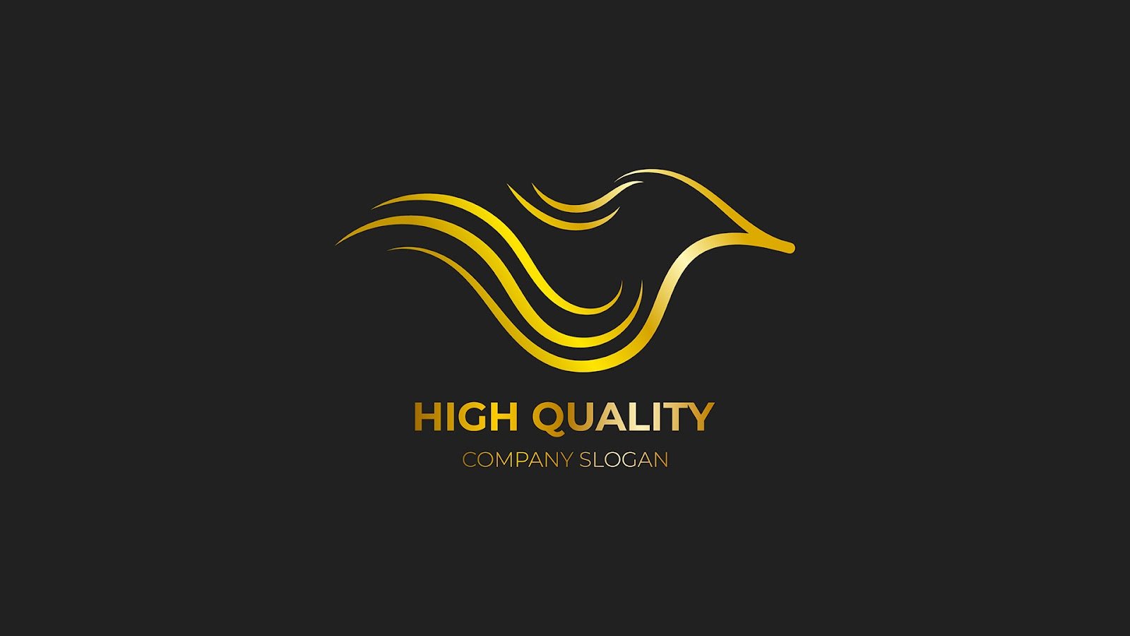 Golden elegant logo flat design – AI Free Download