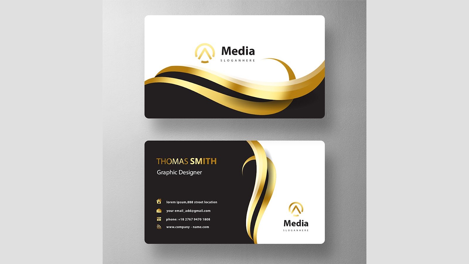 Colorful business card mock up – PSD Free Download