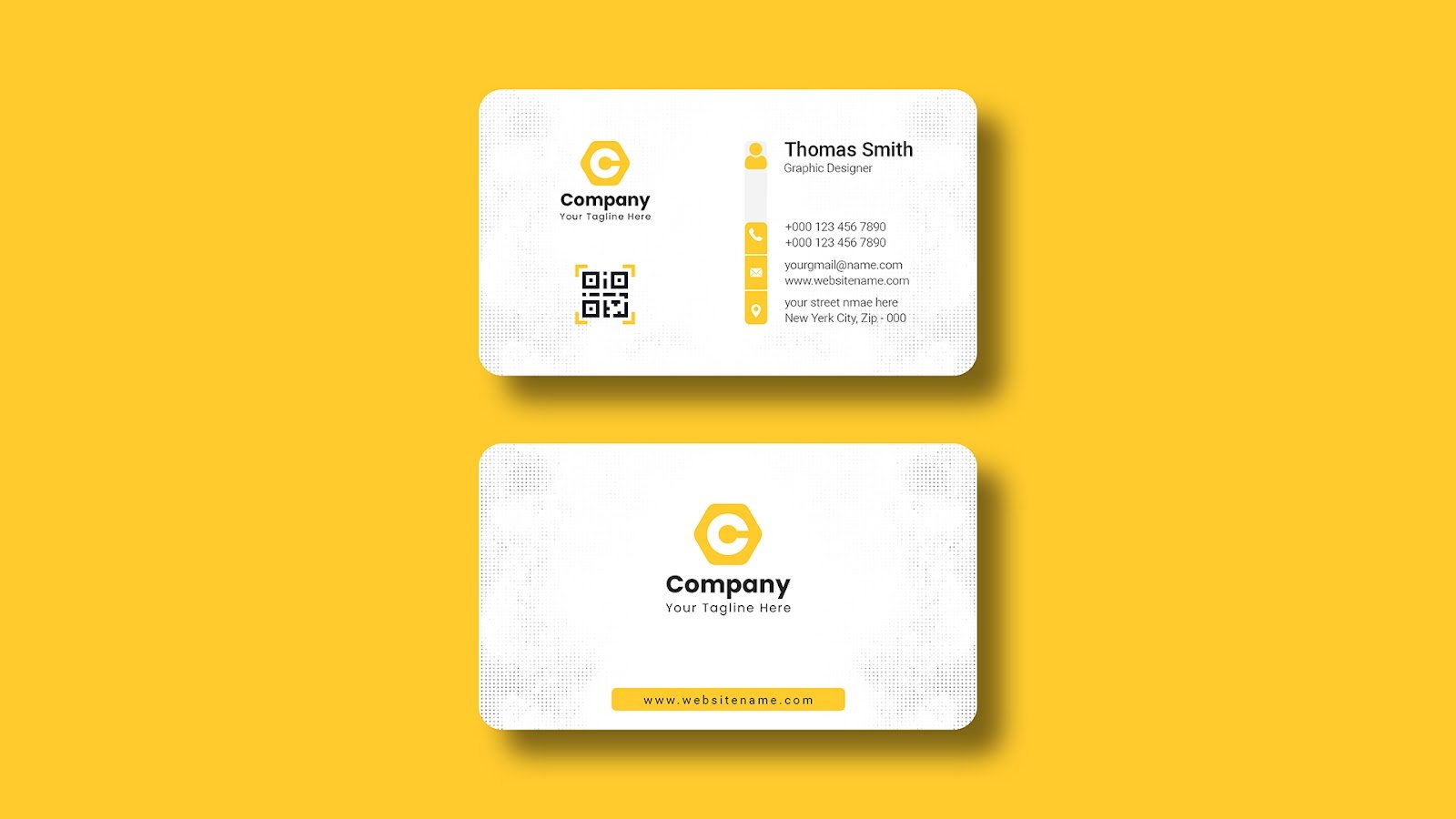 Professional corporate business card template – PSD Free Download