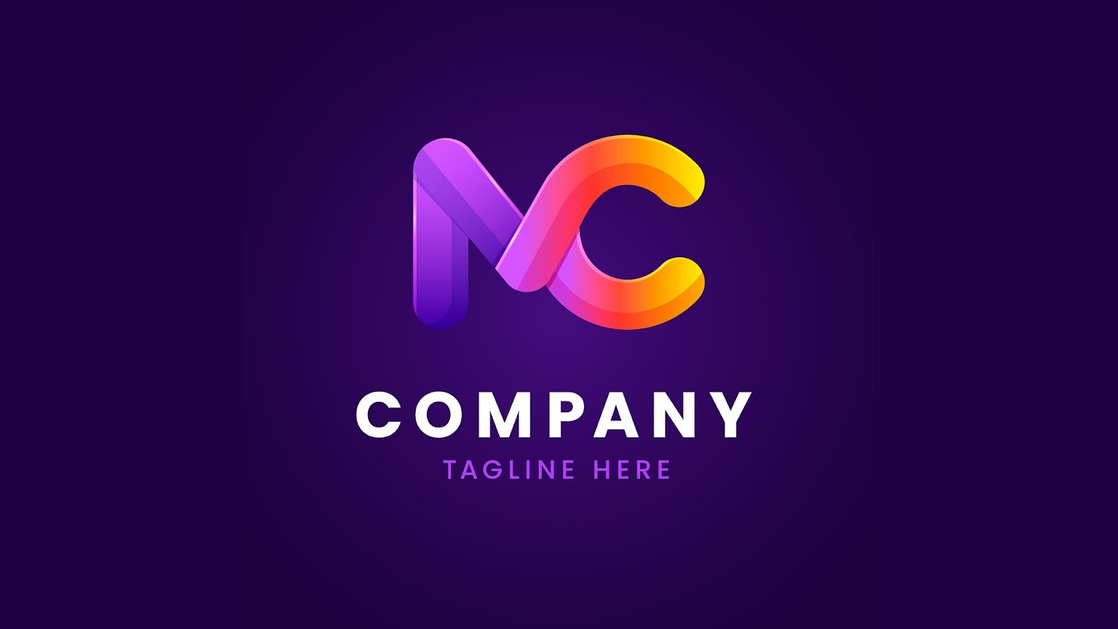 Gradient MC logo design – AI Free Download