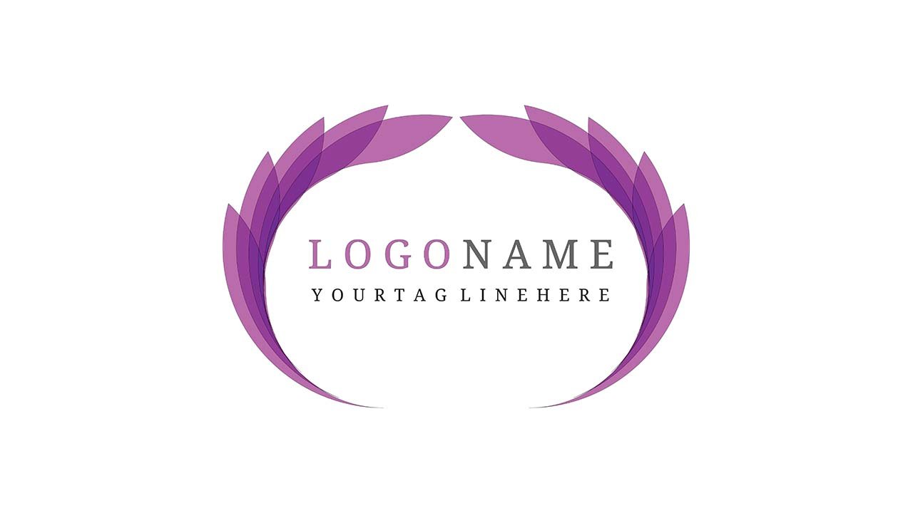 Purple Gradient Leaf Style Logo Design – Ai File Free Download