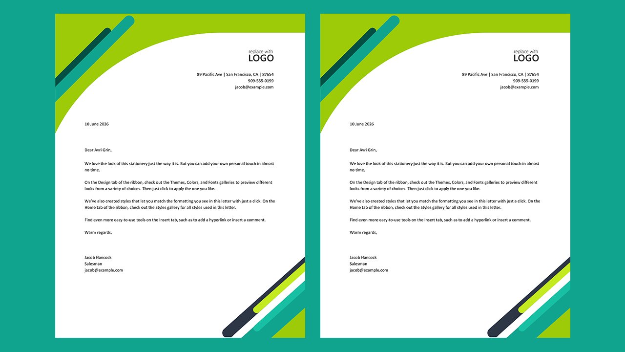 Free Modern capsules letterhead Concept Word document templates – Microsoft Word Templates Free Download