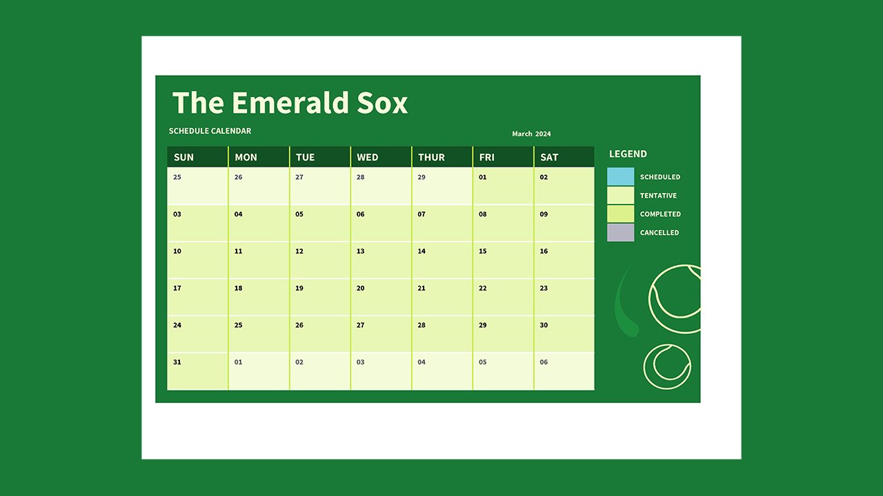 Team roster schedule and calendar – Excel Templates Free Download