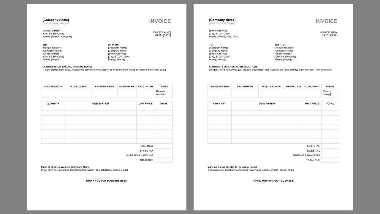 Free Invoice document Concept Word document templates – Microsoft Word Templates Free Download