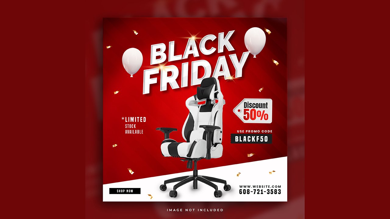 Black friday super sale social media post template - PSD Free Download