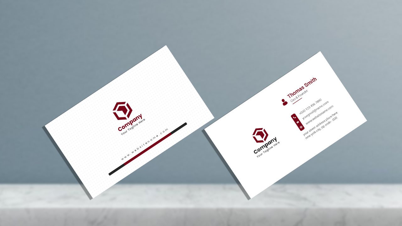 Modern clean business card template