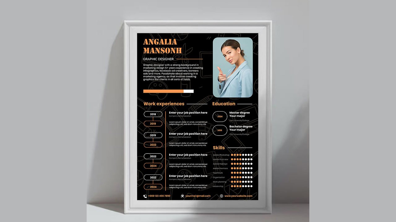 Designer CV template design