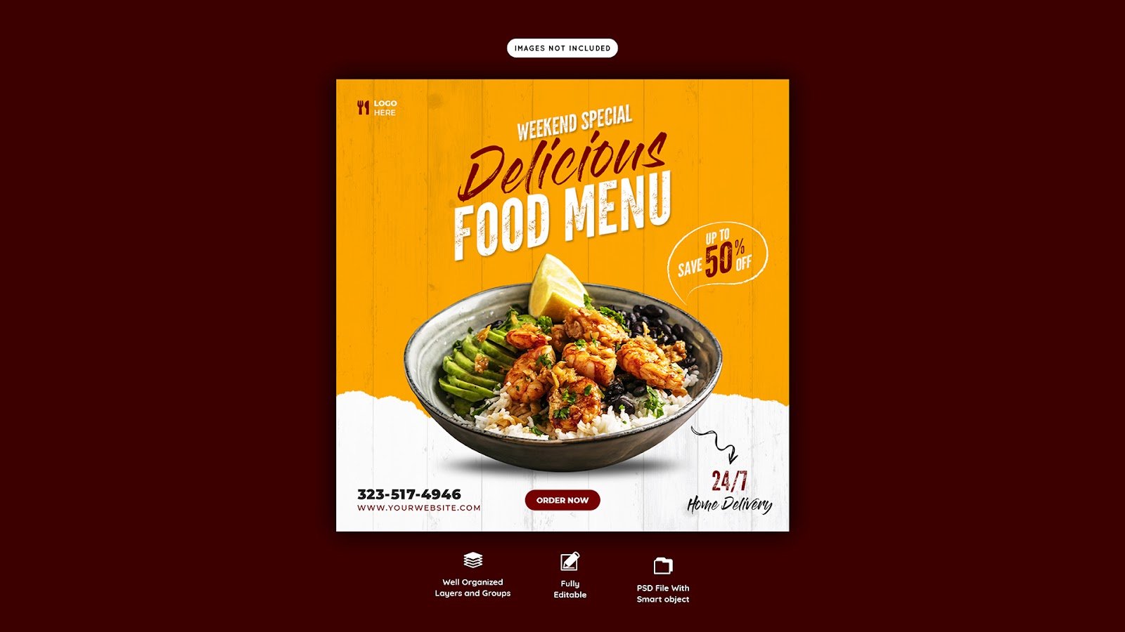 Food Social Media Banner – PSD Free Download