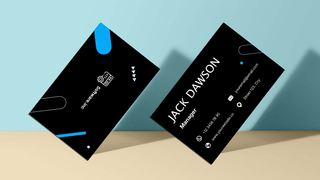 Software engineer business card template design