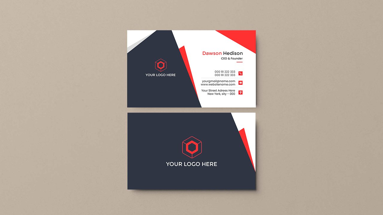Clean professional business card template