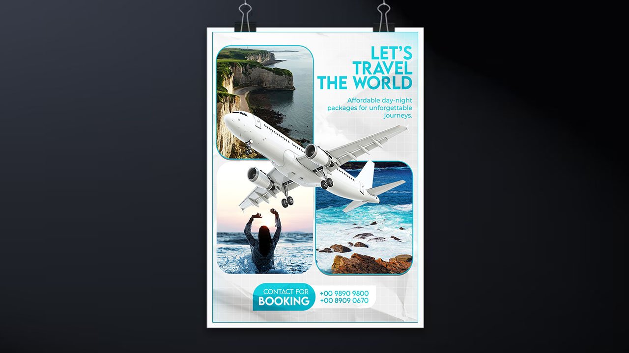 Travel tourism social media post template