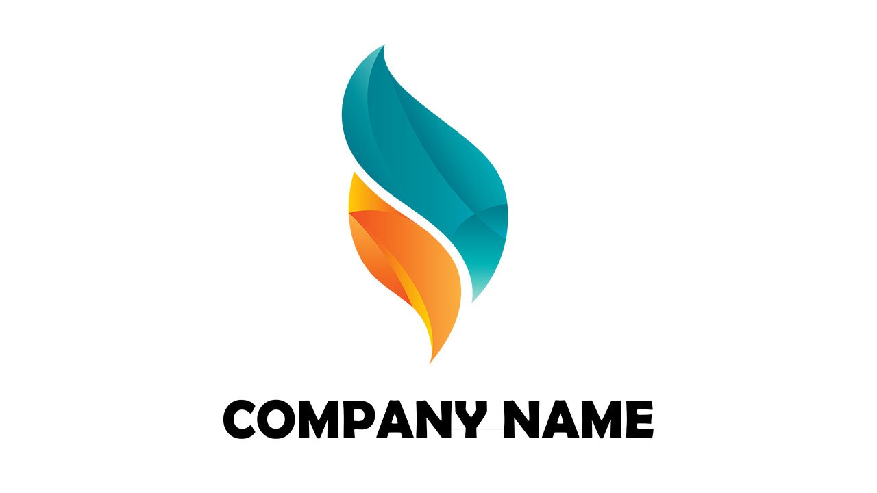 Abstract logo flame shape