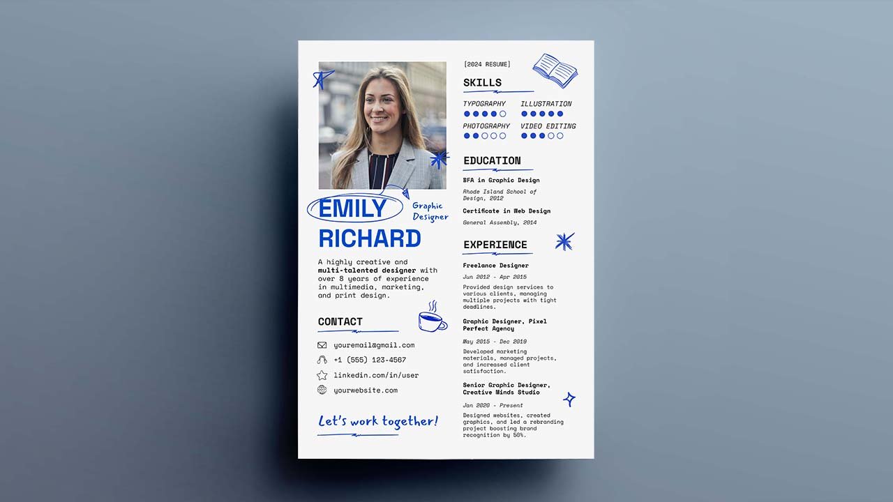 Designer CV template design