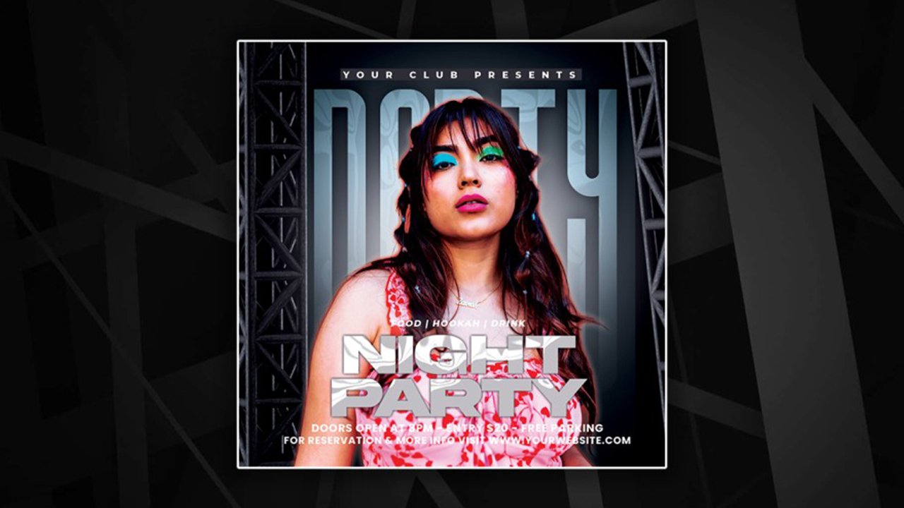 Party social media Instagram post template