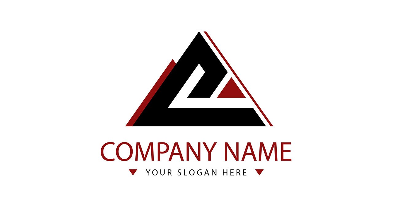 Flat design delta logo design template