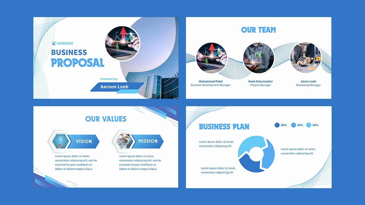 White Blue Modern Minimalist Business Proposal Presentation