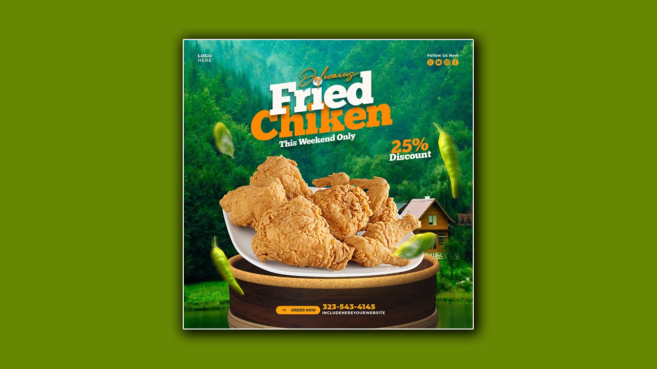 Food menu restaurant poster template - PSD File Free Download