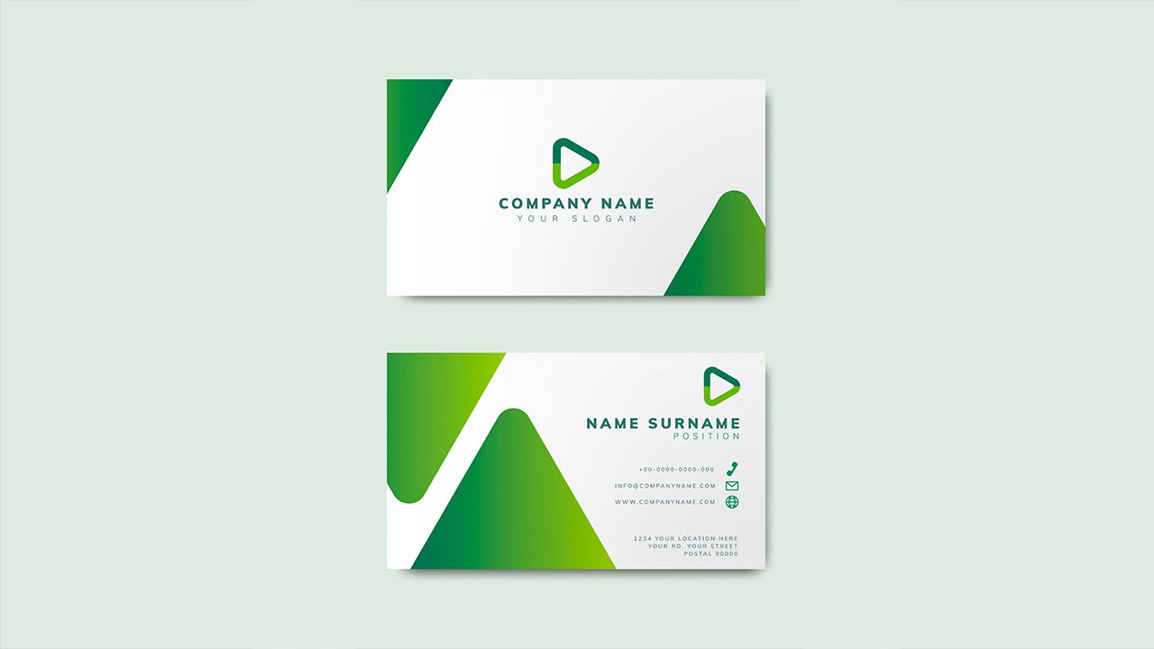 Modern geometric business card design – AI Free Download