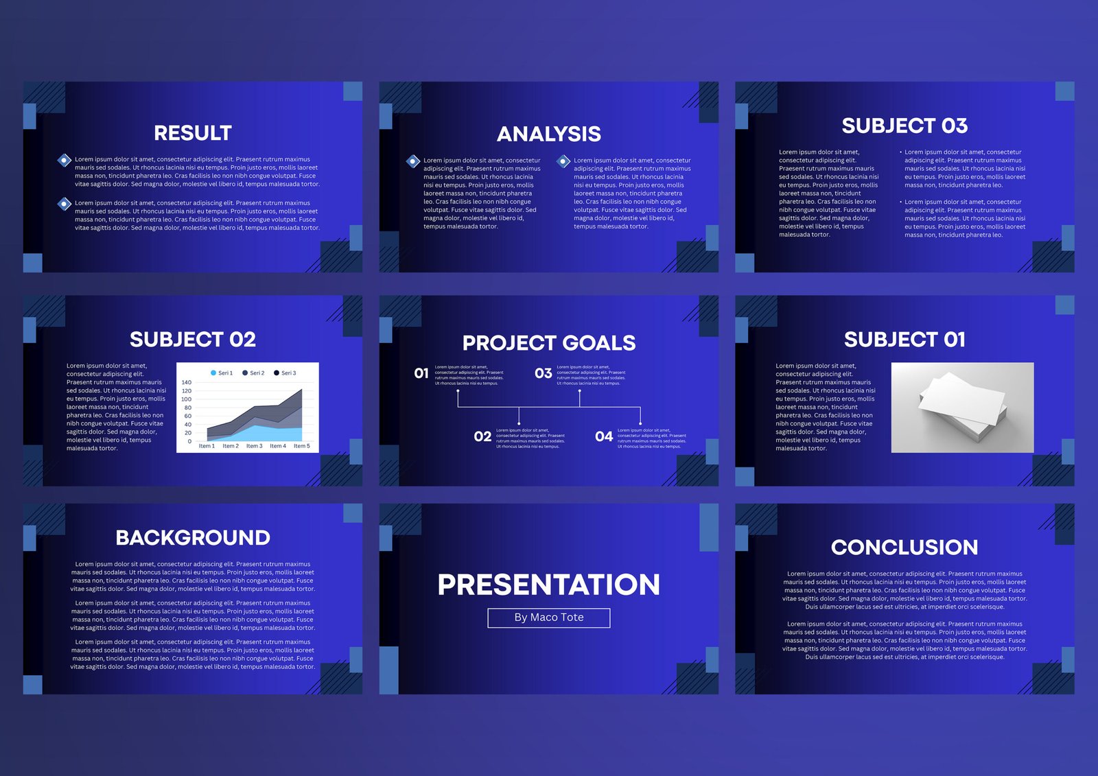 Blue Minimalist Geometric Project Presentation