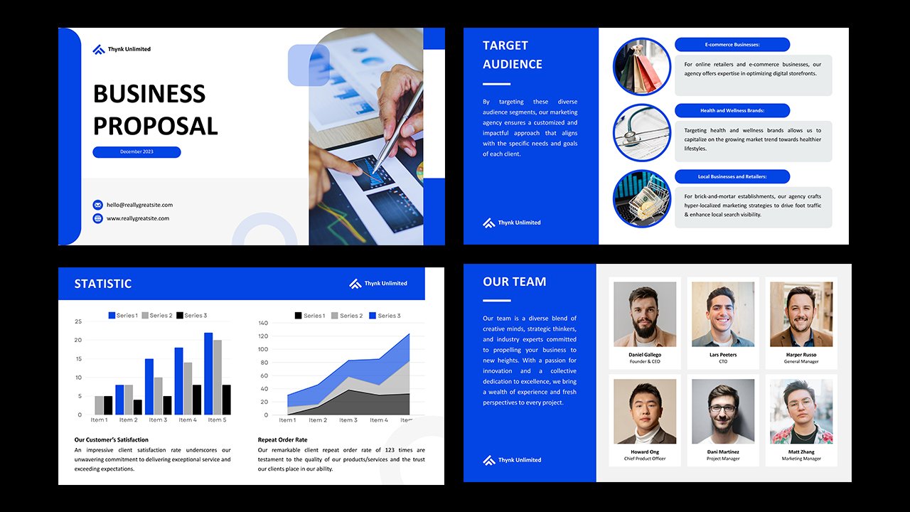White Blue Simple Modern Business Proposal Pitch Deck Presentation Design – Microsoft Powerpoint Templates Free Download