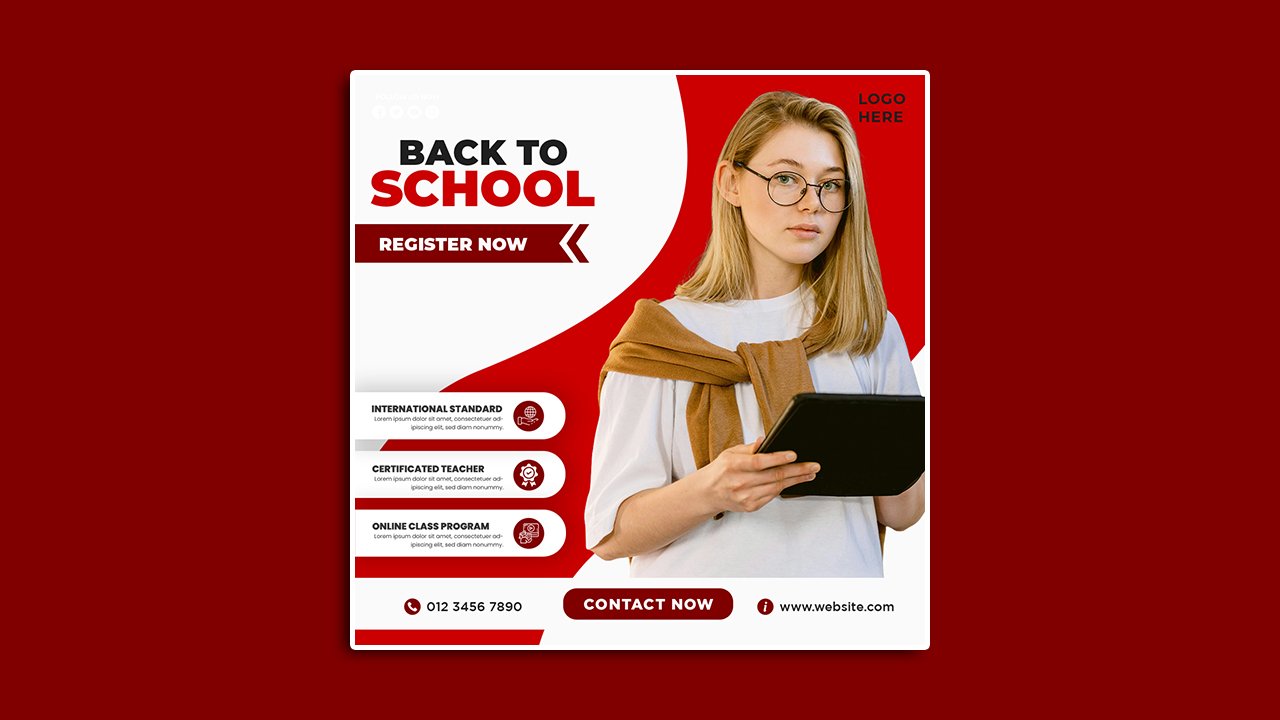 Back school social media template - PSD File Free Download