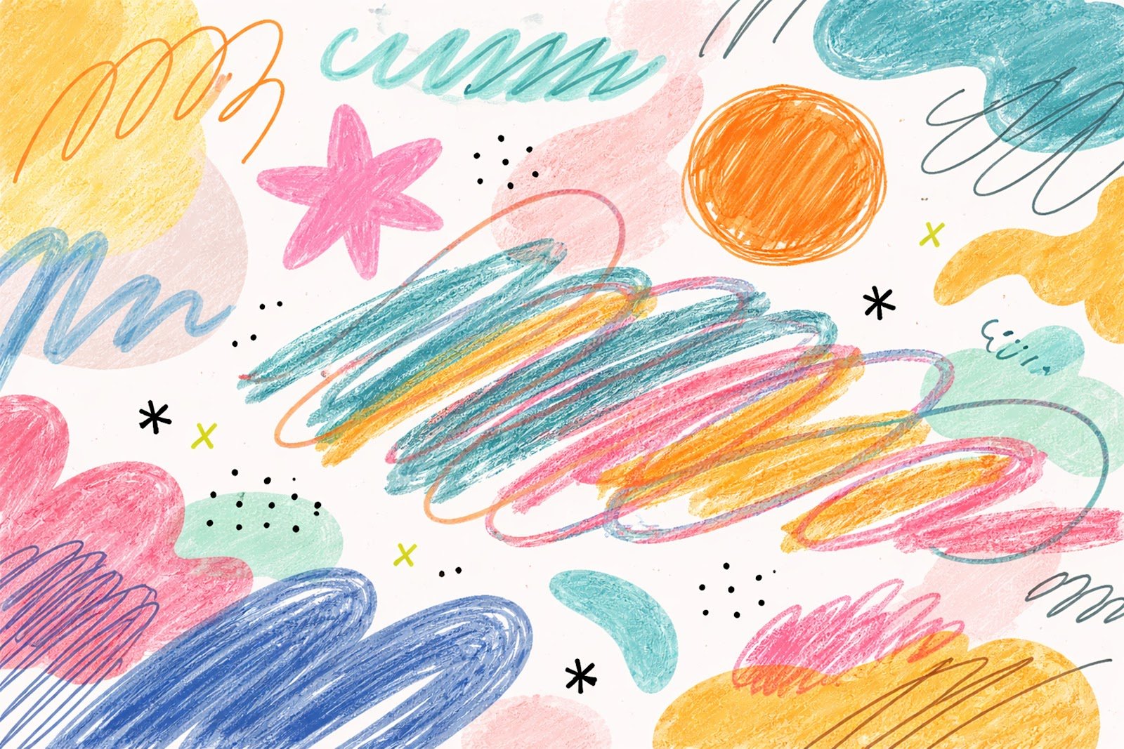 Abstract Scribble Art Background – Creative Hand-Drawn Texture Free Download