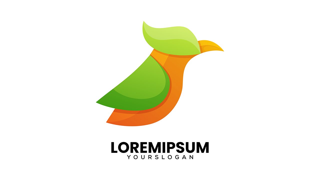 Abstract colorful bird logo design – AI Free Download