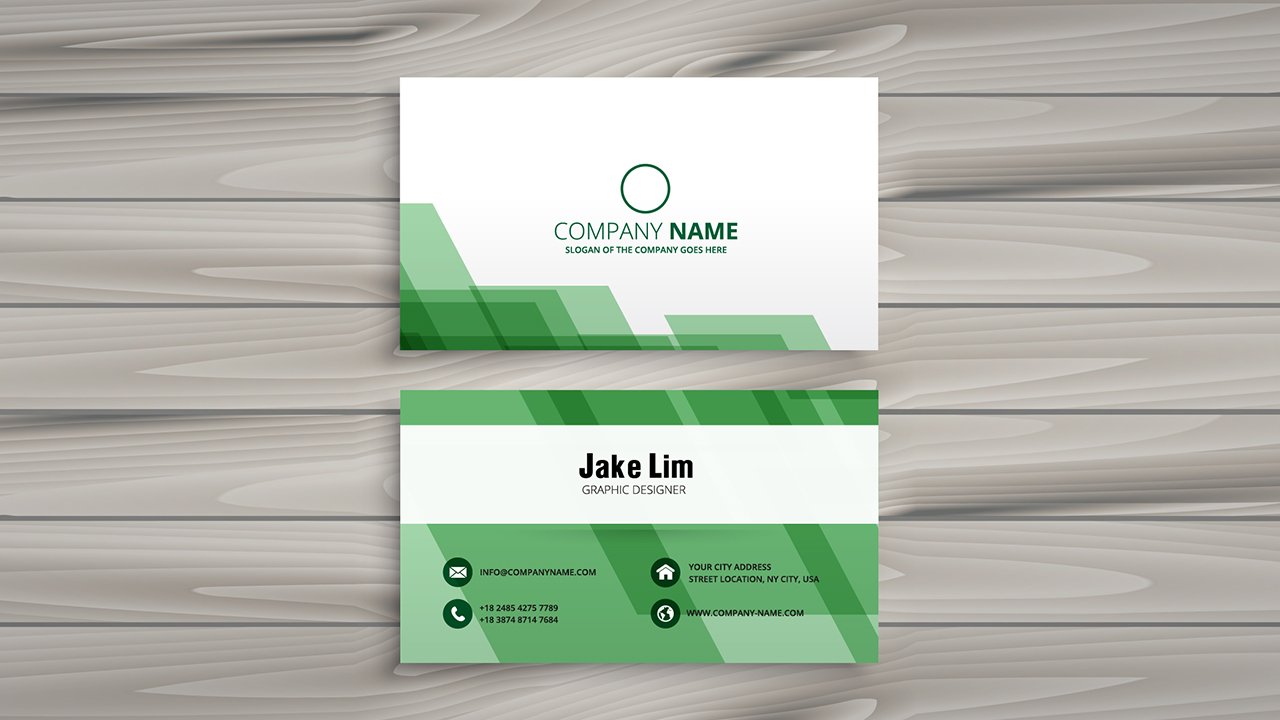 Abstract green business card