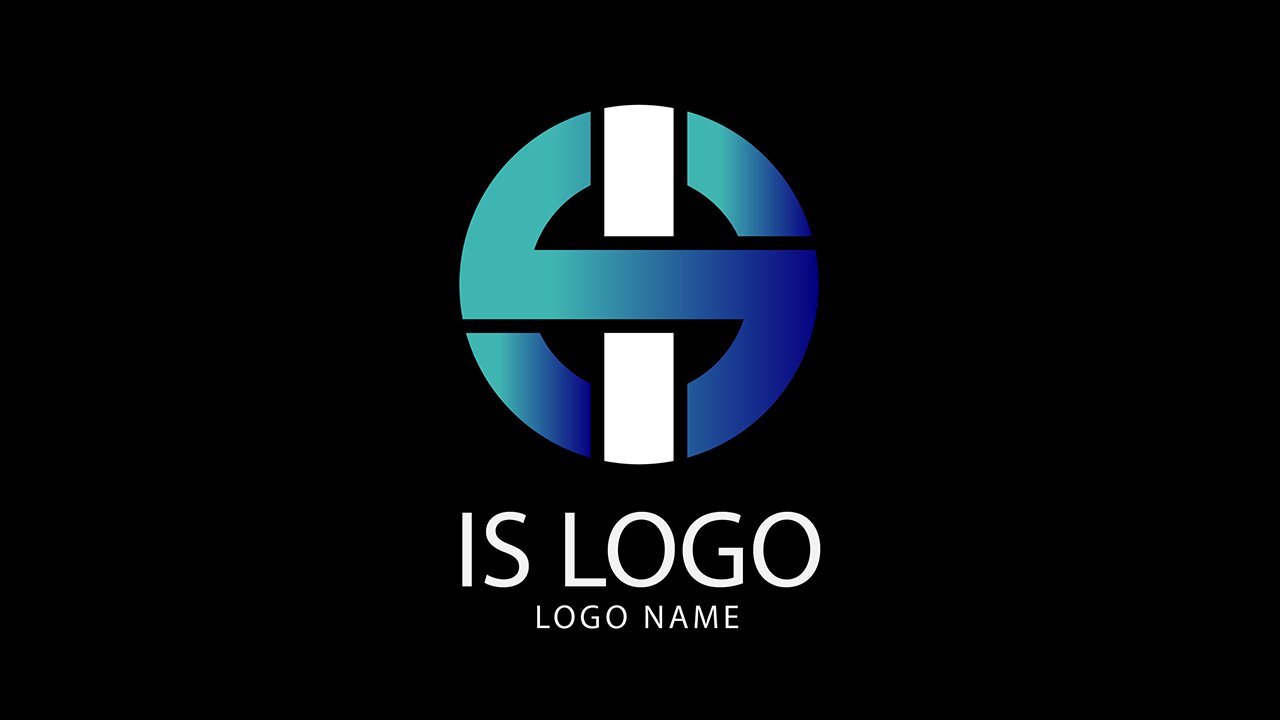 Flat design monogram logo template