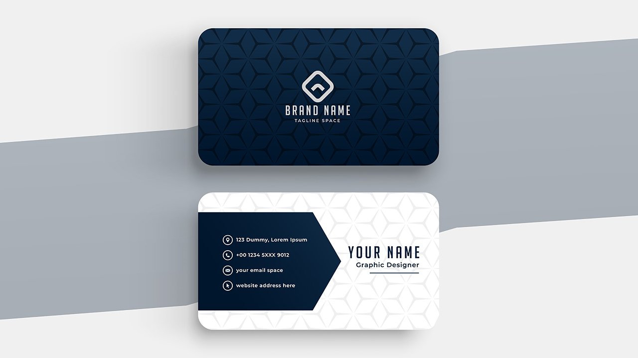 Clean style modern business card template – AI Free Download