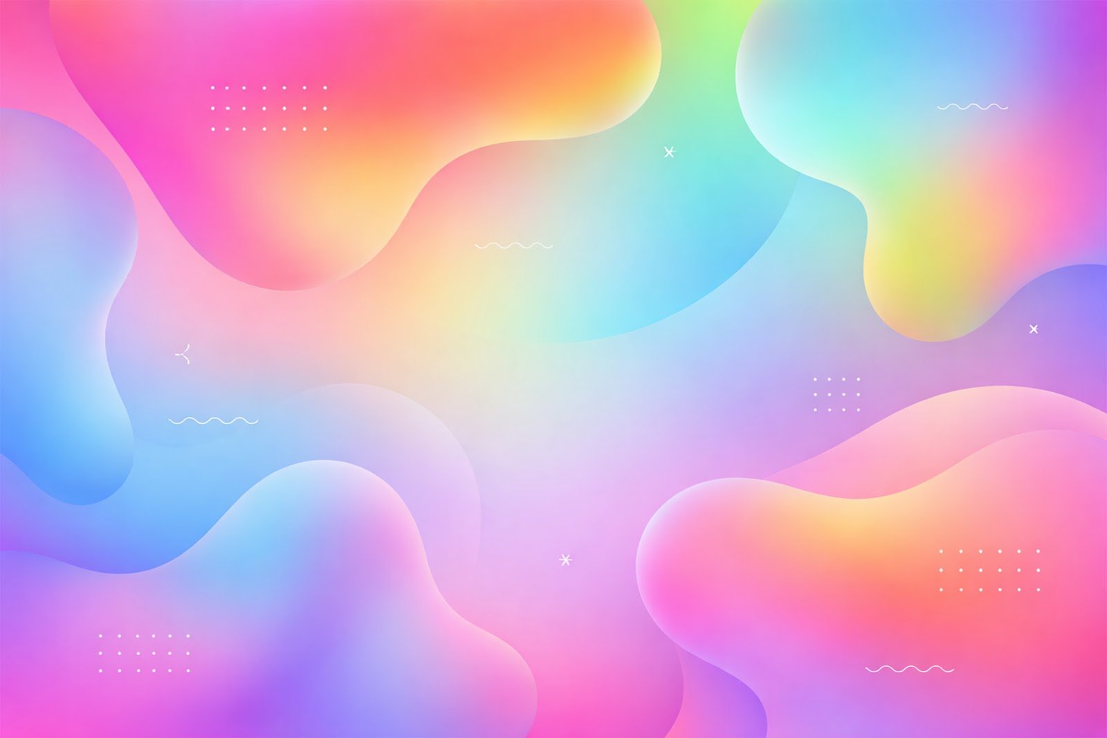 Abstract Gradient Mesh Blobs Background – Modern Colorful Shapes Free Download