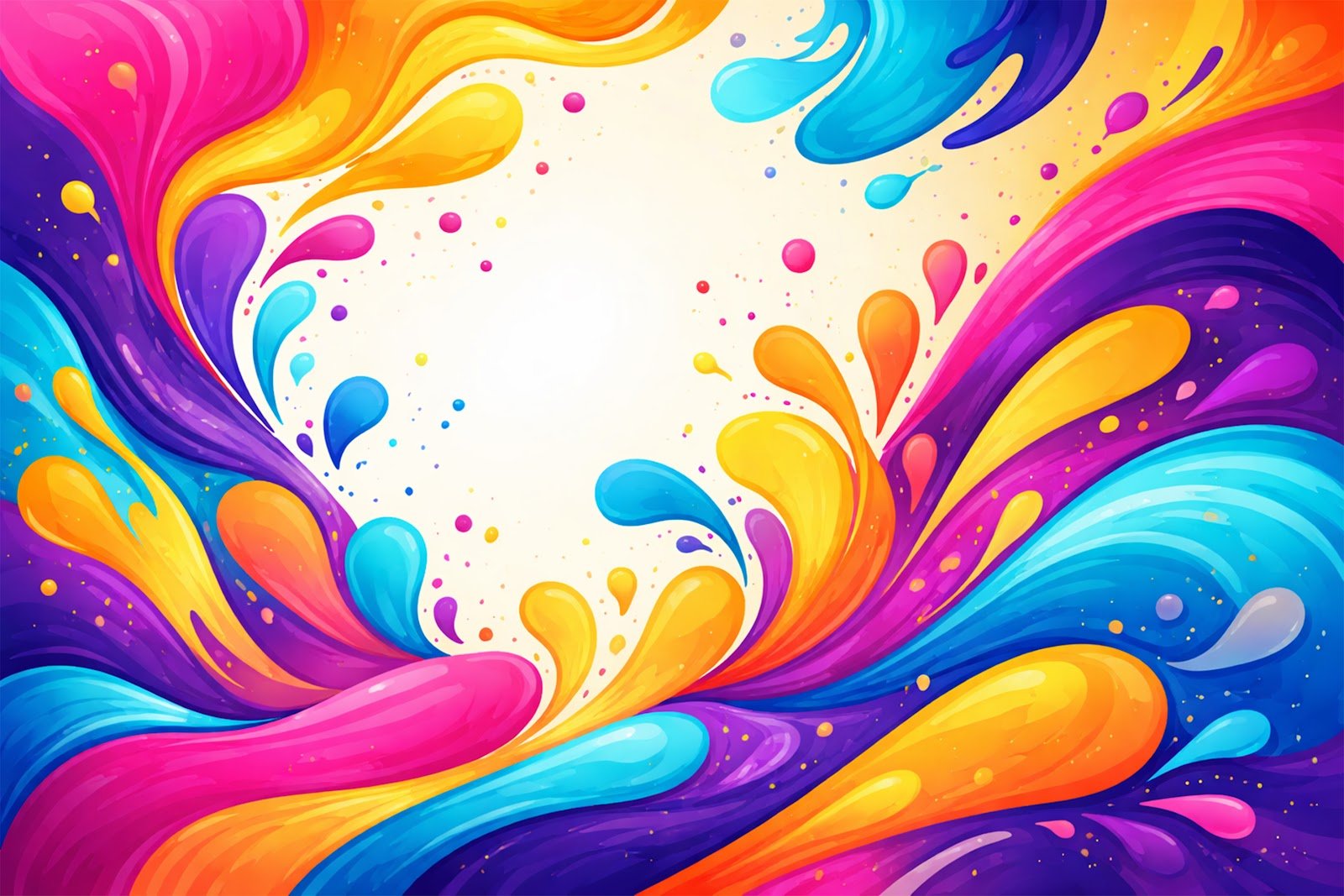 Vibrant Color Splashes Abstract Shapes Background – Bold Creative Design Free Download