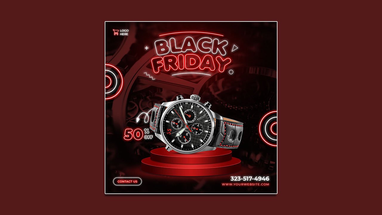 Black Friday super sale social media template - PSD File Free Download