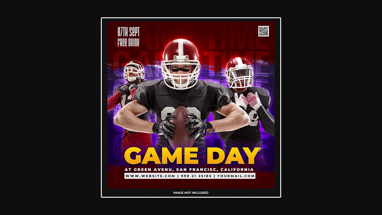 Football sport event flyer template - PSD Free Download