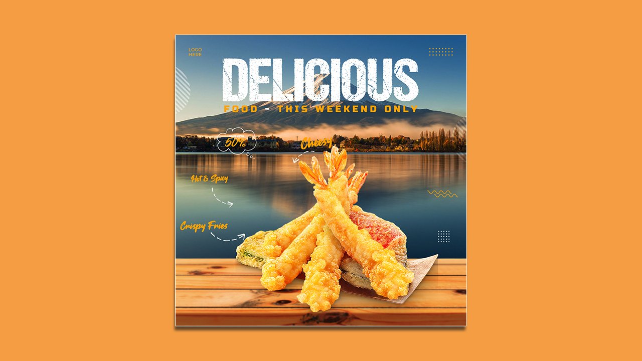 Food social media template - PSD File Free Download