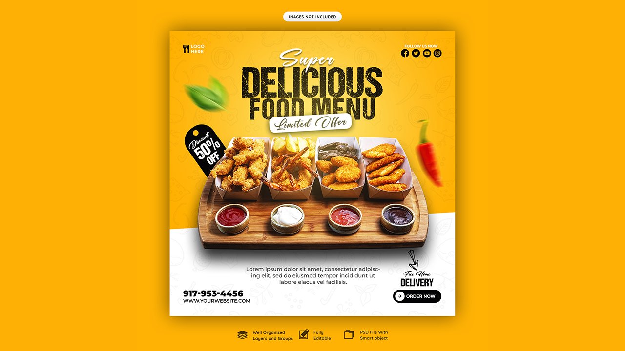 Food menu restaurant template - PSD Free Download