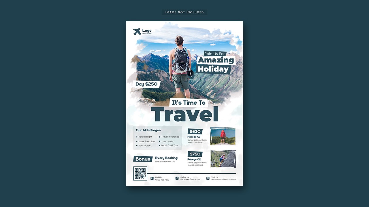 Travel tour post template - PSD Free Download