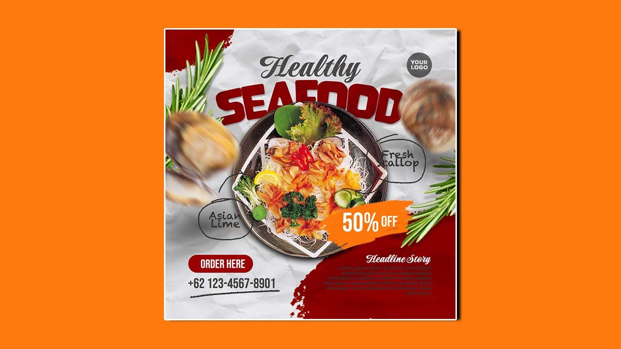 Food restaurant menu social media feed - PSD File Free Download