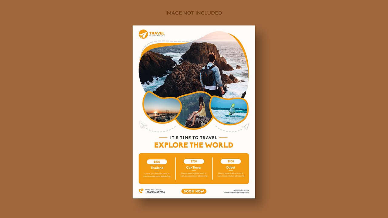 Travel tour flyer template - PSD Free Download