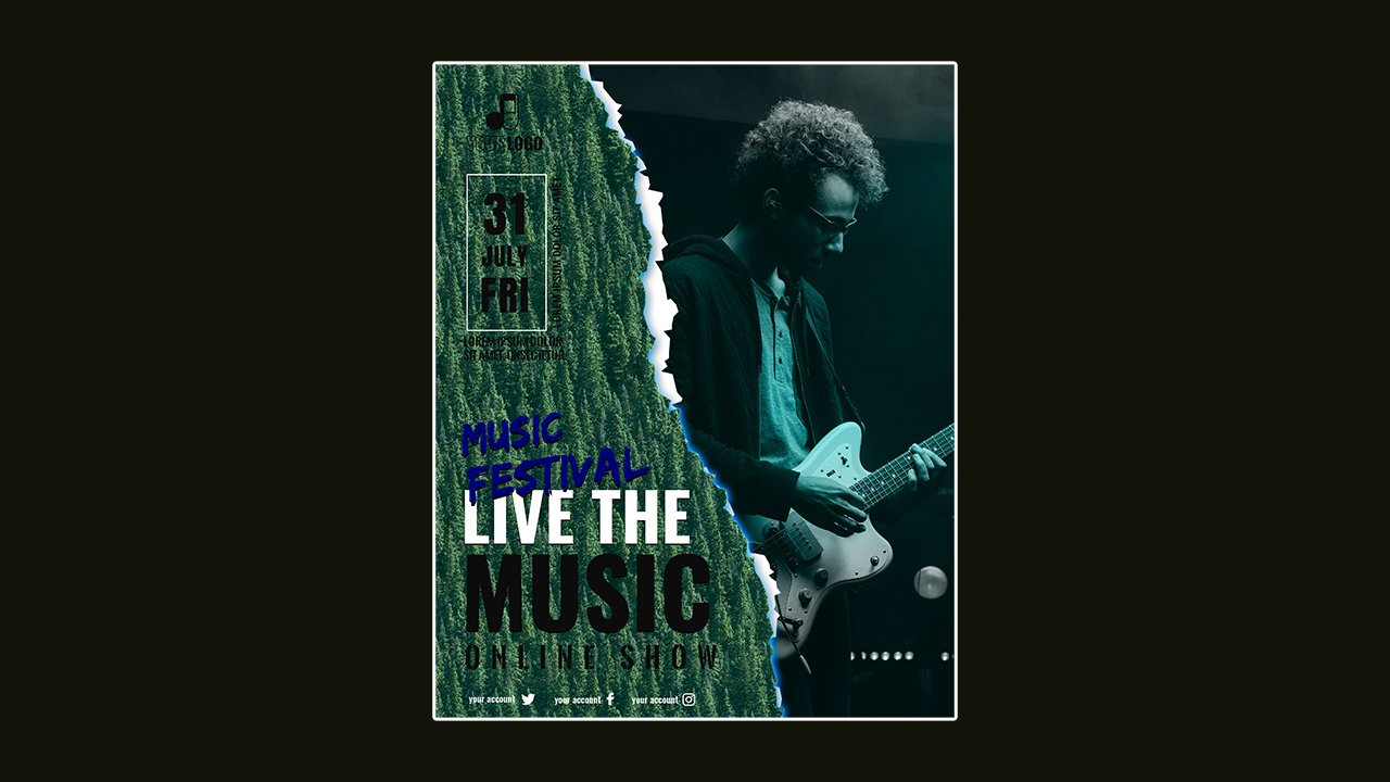 Music flyer design template