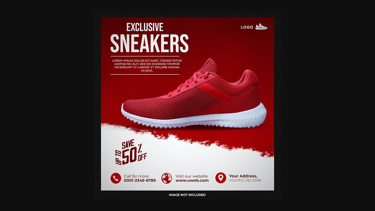New collection sneakers social media template - PSD Free Download