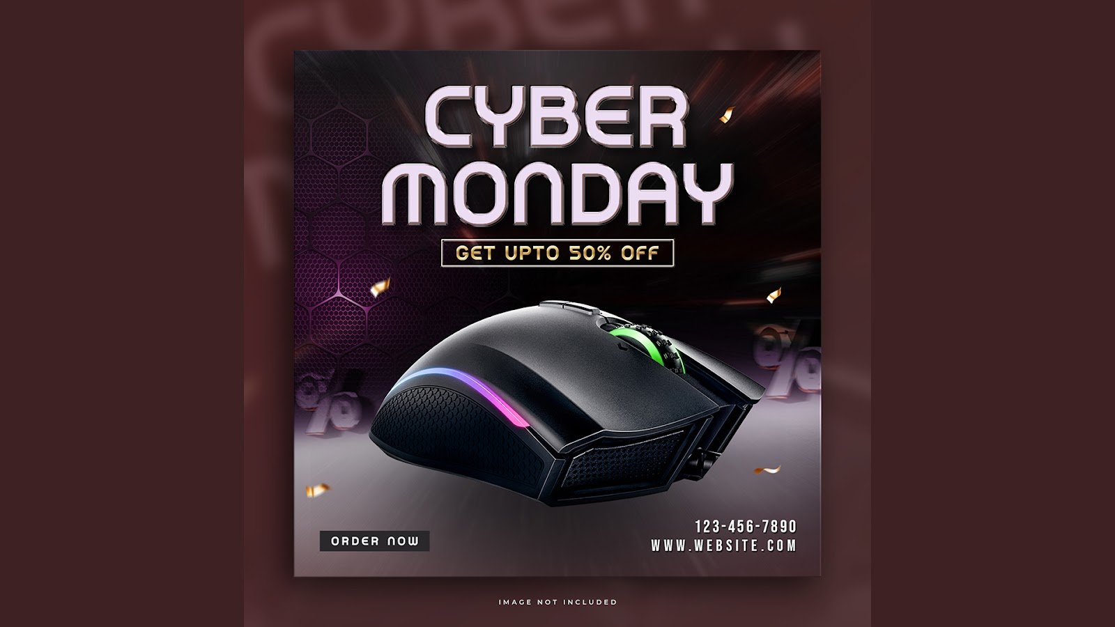 Cyber Monday flat sale social media promotion design template - PSD Free Download