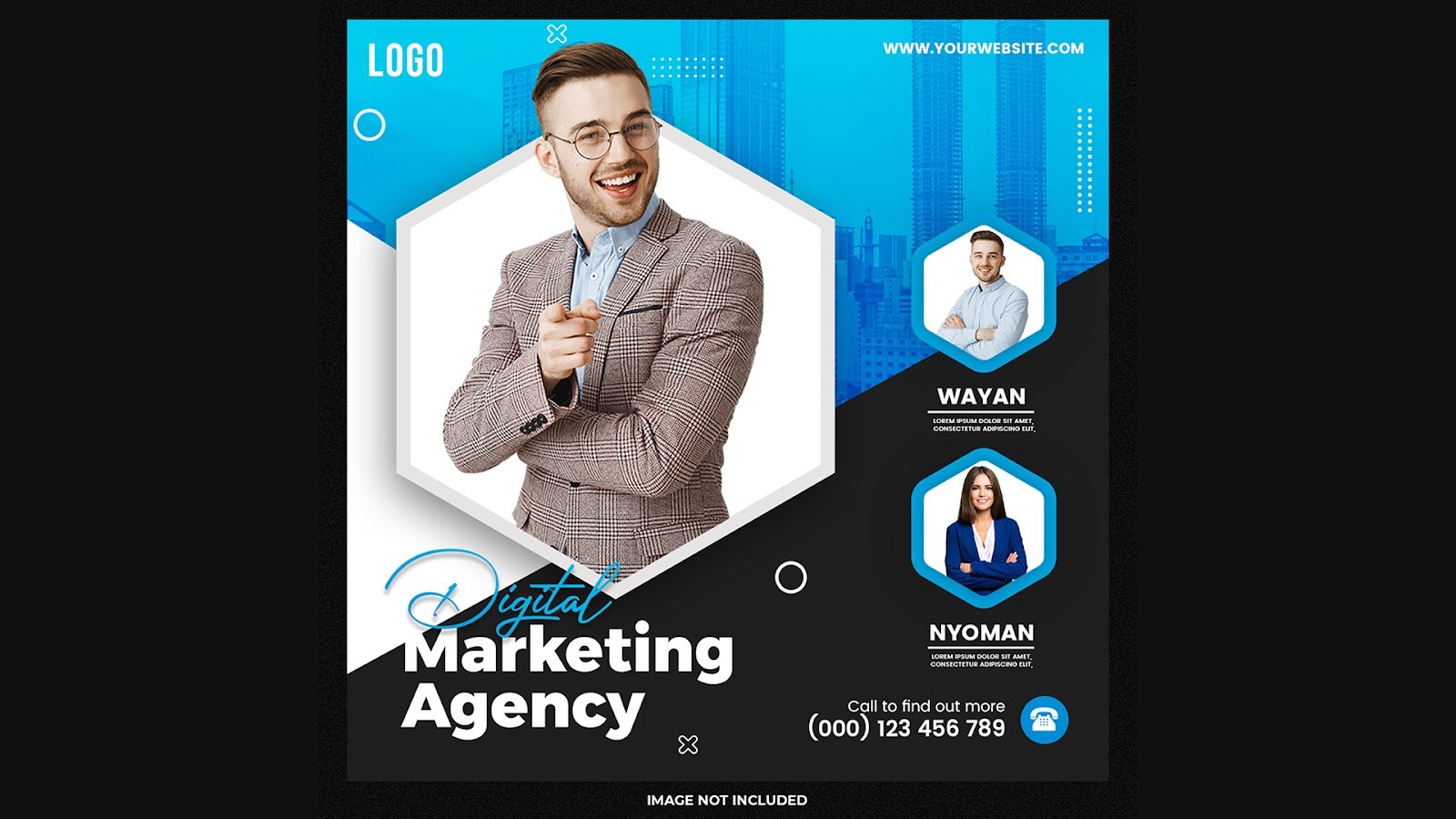 Digital Marketing Agency Expert Social Media Template Design – PSD Free Download