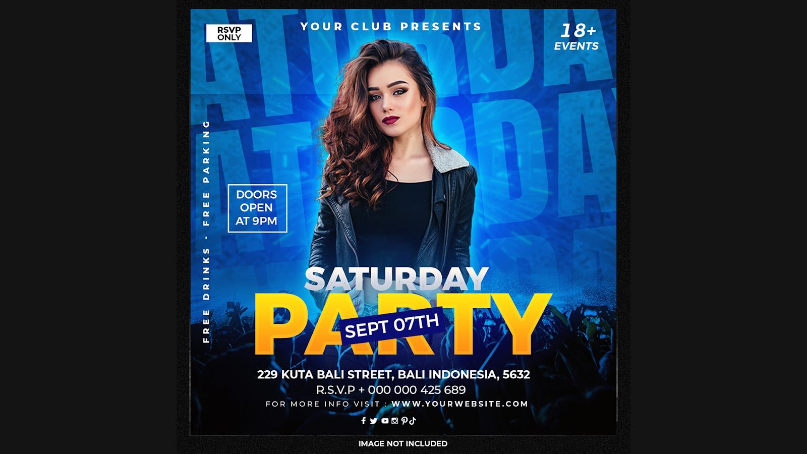 Club DJ party flyer social media post - PSD Free Download